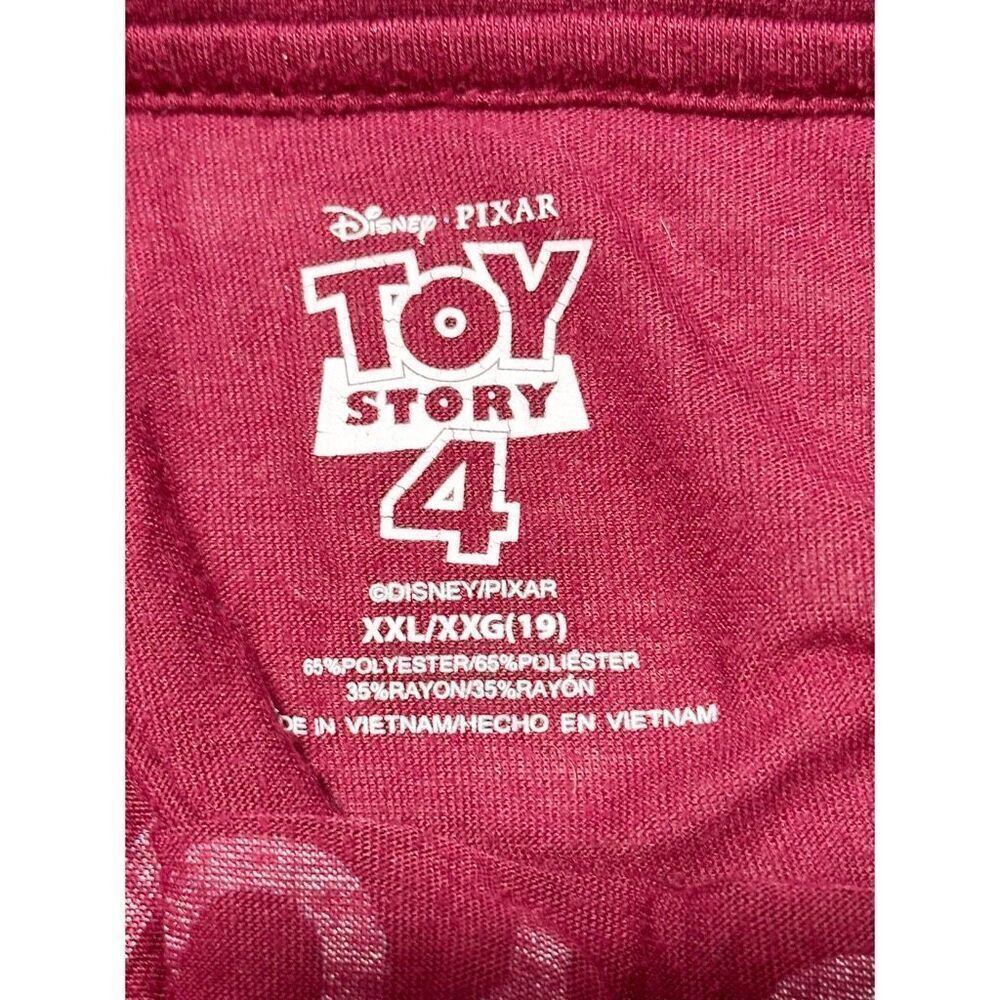Disney Pixar Junior's Toy Story 4 Cowboy Woody T-Shirt Burgundy Red XXL - Picture 2 of 11